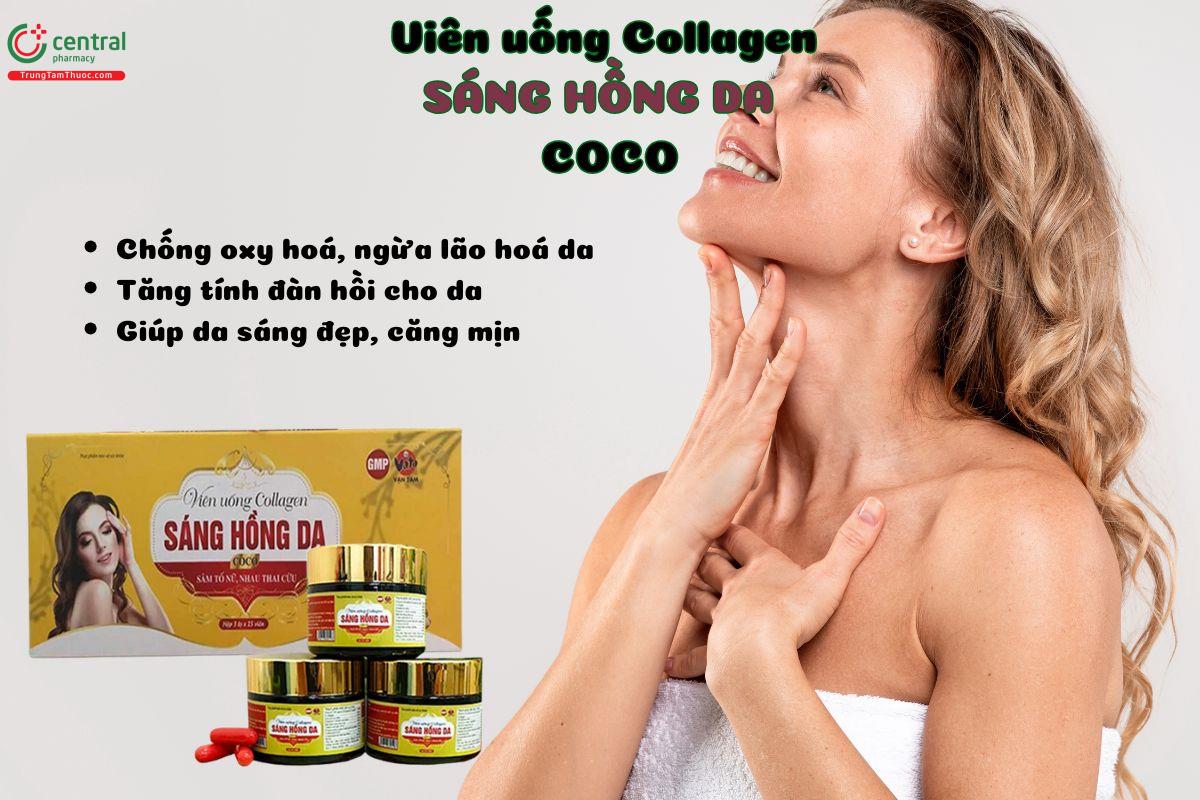 Viên uống Collagen Sáng Hồng Da Coco giúp ngăn ngừa lão hoá da