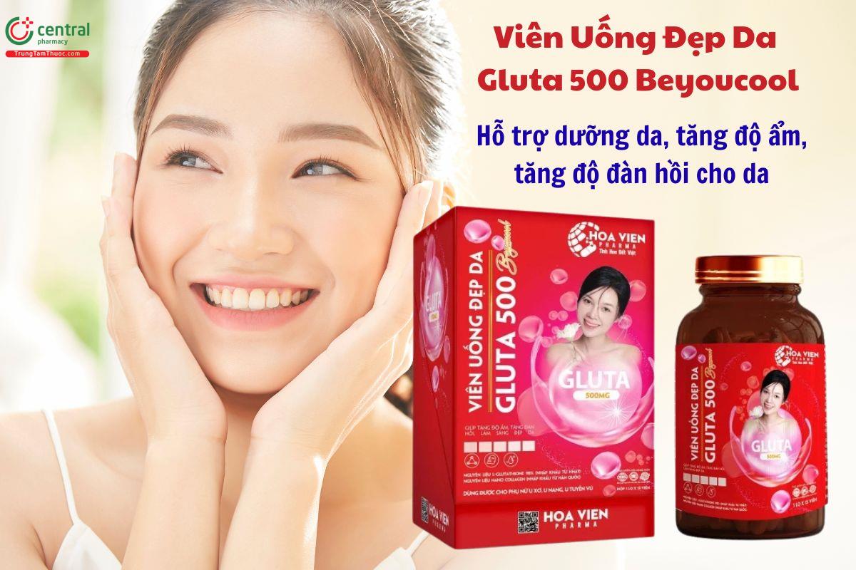 Viên Uống Đẹp Da Gluta 500 Beyoucool giúp dưỡng da, làm sáng min da