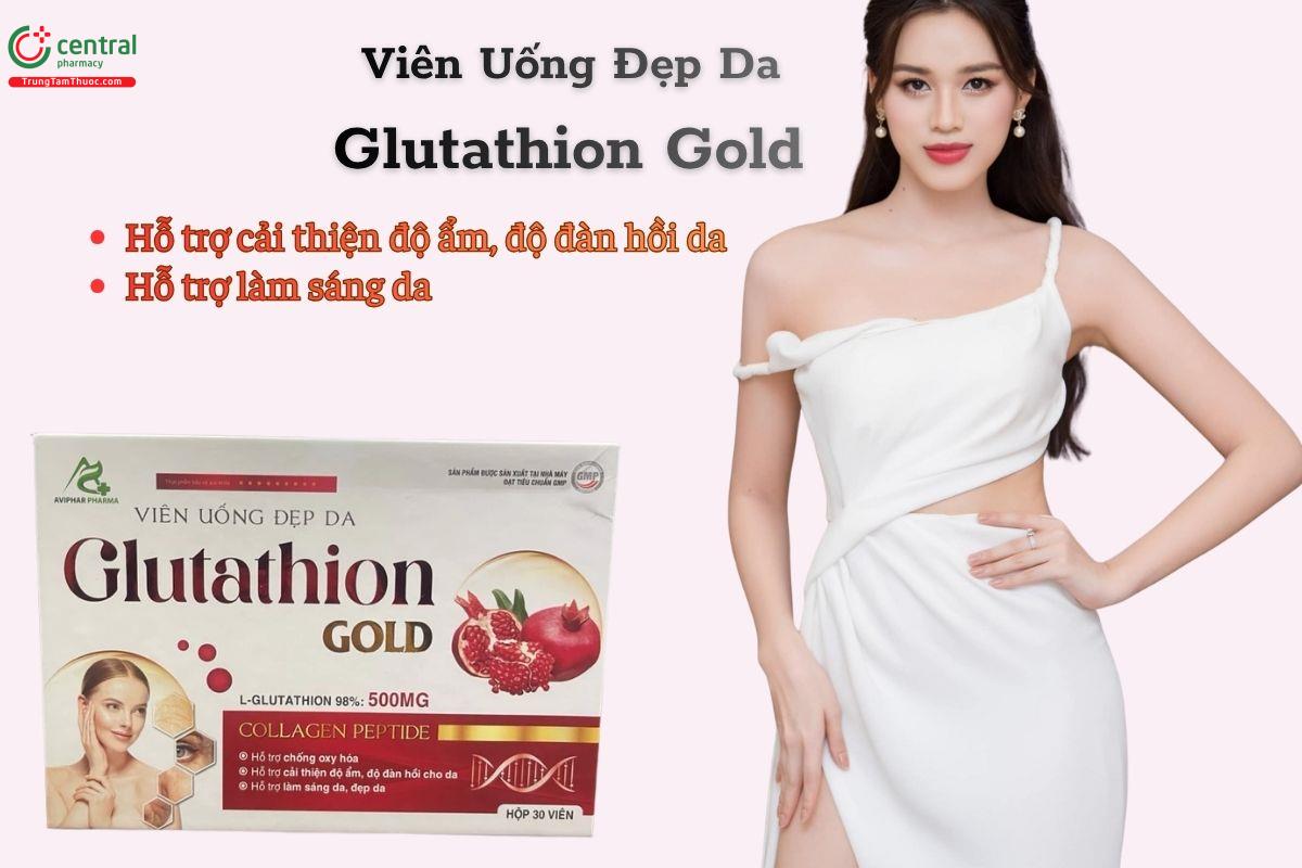 Viên Uống Đẹp Da Glutathion Gold giúp chống oxy hoá, cải thiện độ ẩm cho da