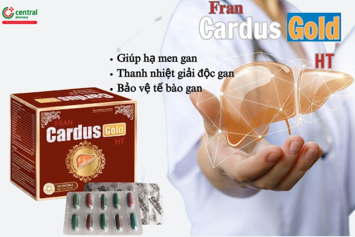 Viên uống Fran Cardus Gold HT giúp bảo vệ gan, hạ men gan