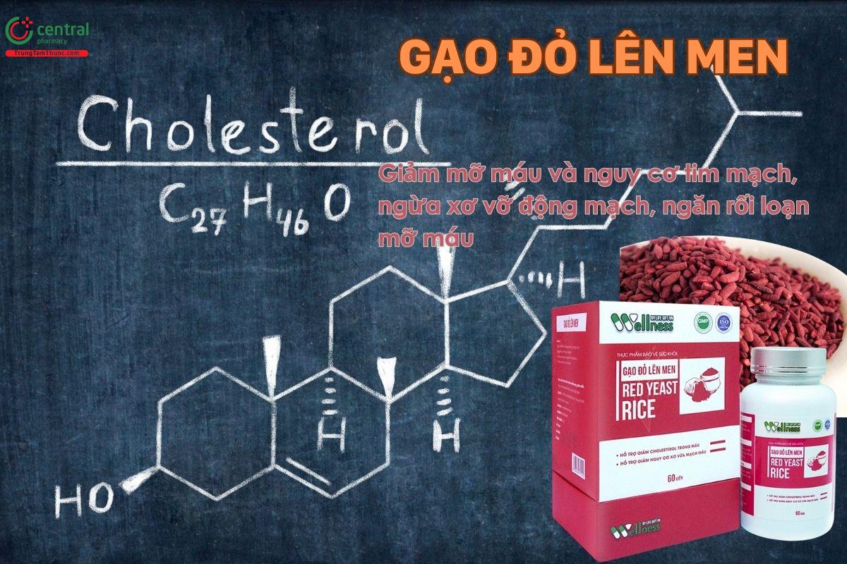 Viên uống Gạo Đỏ Lên Men giúp hỗ trợ giảm mức Cholesterol