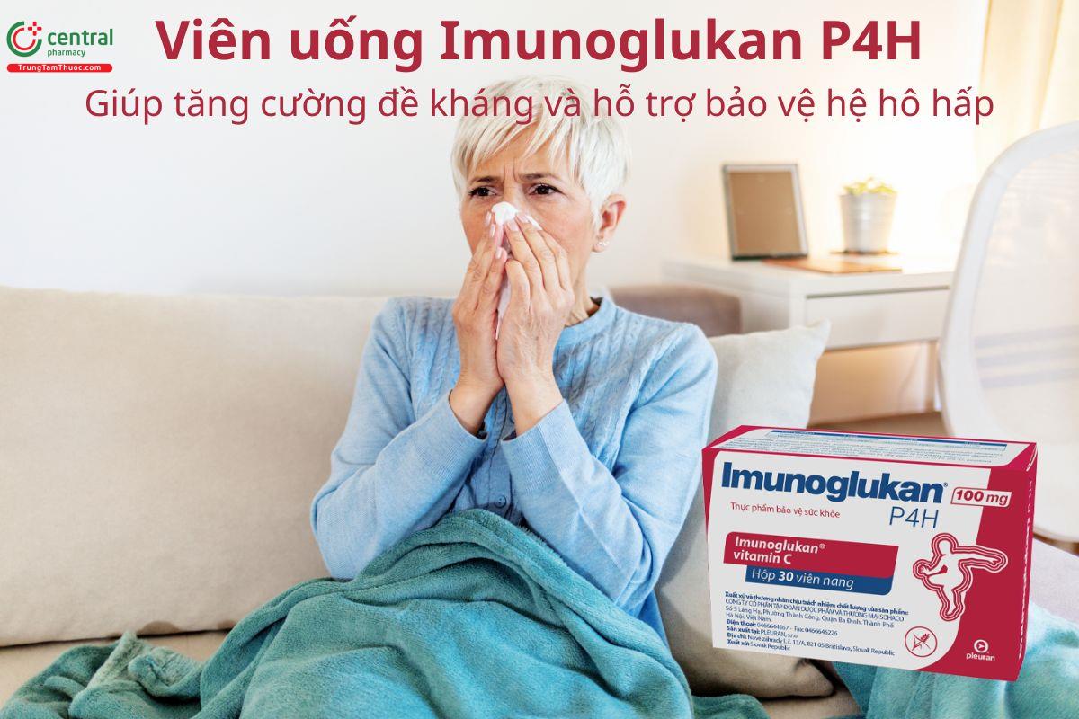 Viên uống Imunoglukan P4H hỗ trợ tăng cường đề kháng và bảo vệ hệ hô hấp