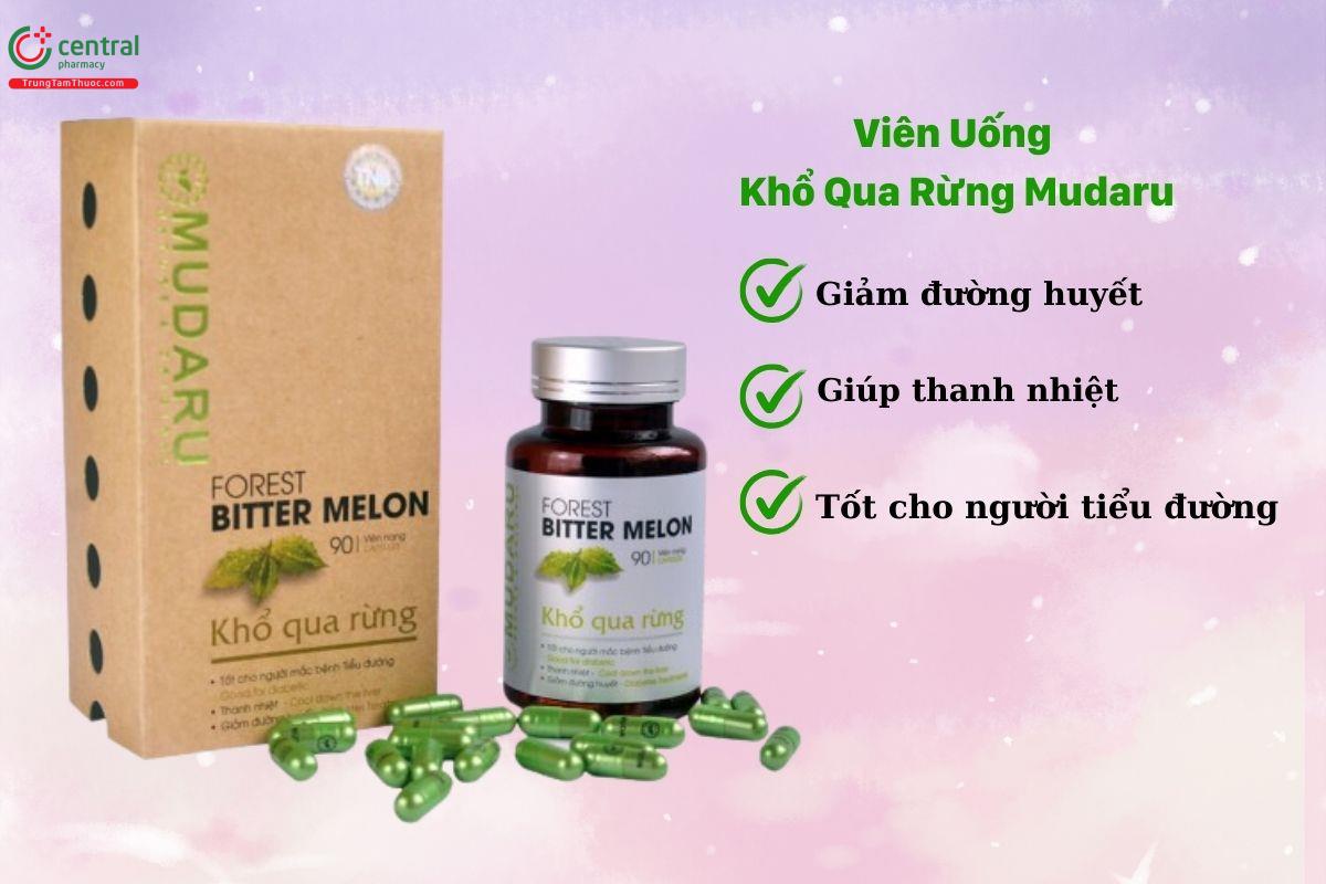 Viên uống Khổ Qua Rừng Mudaru - Thanh nhiệt, hạ đường huyết