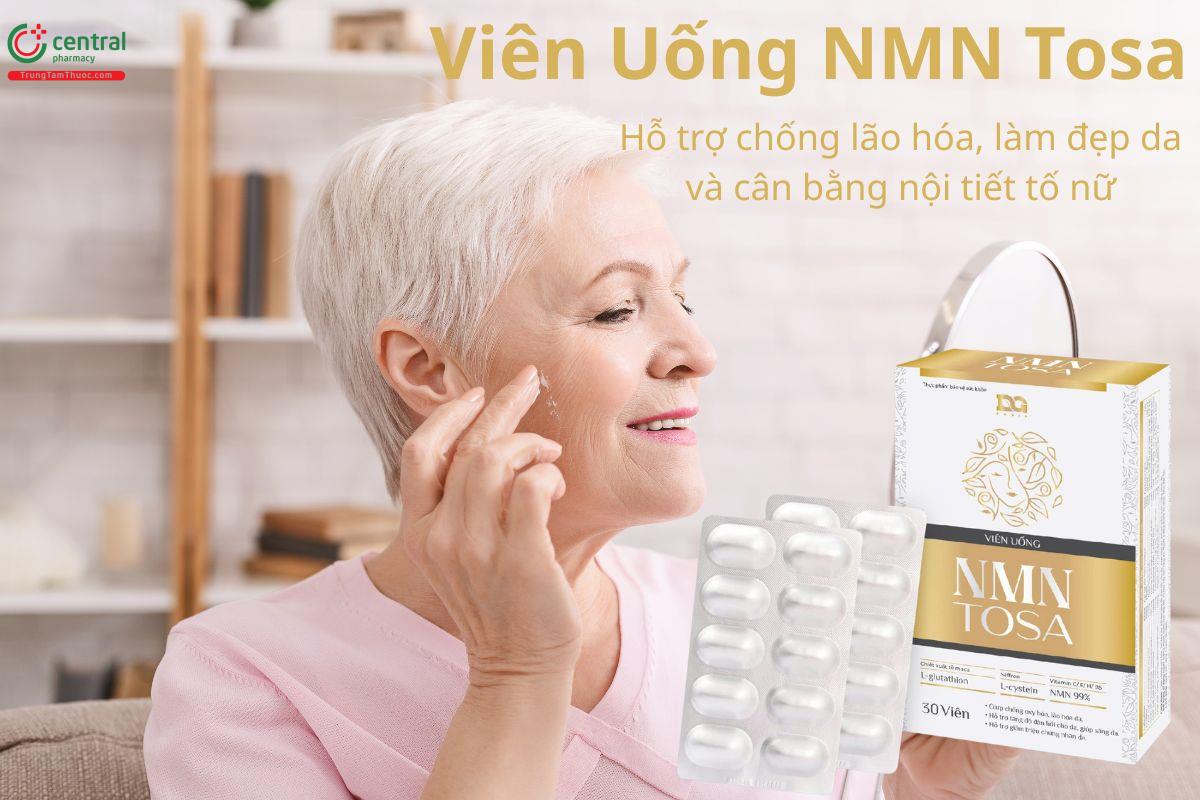 Viên Uống NMN Tosa chống lão hóa, đẹp da và cân bằng nội tiết tố nữ