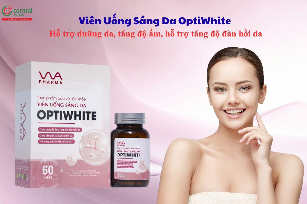 Viên Uống Sáng Da OptiWhite bổ sung Collagen giúp da trắng mịn