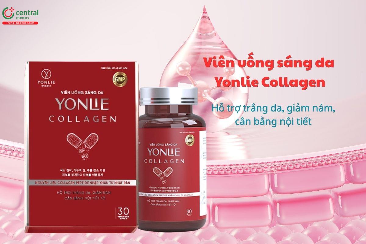 Viên uống sáng da Yonlie Collagen giúp sáng da, cân bằng nội tiết