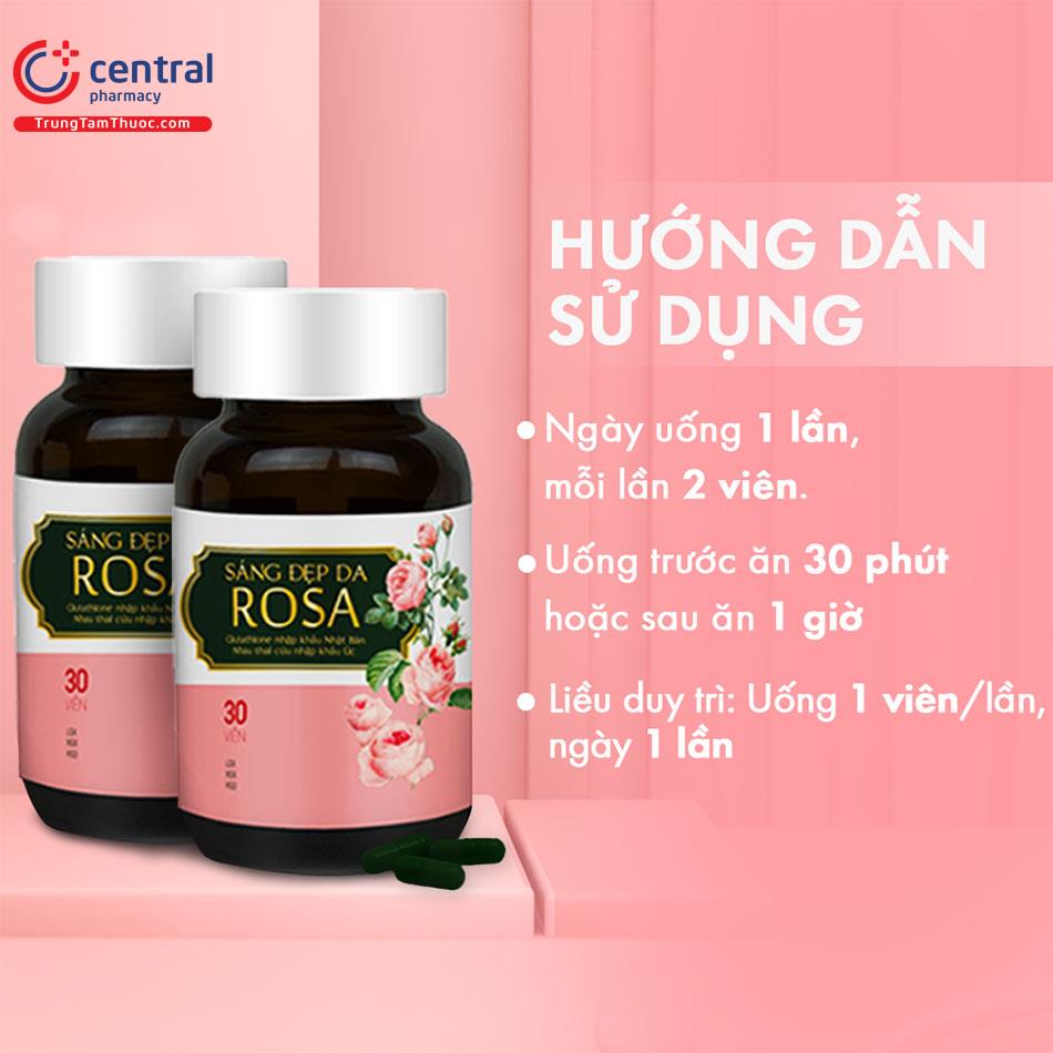 Viên uống sáng đẹp da Rosa cho da mịn màng