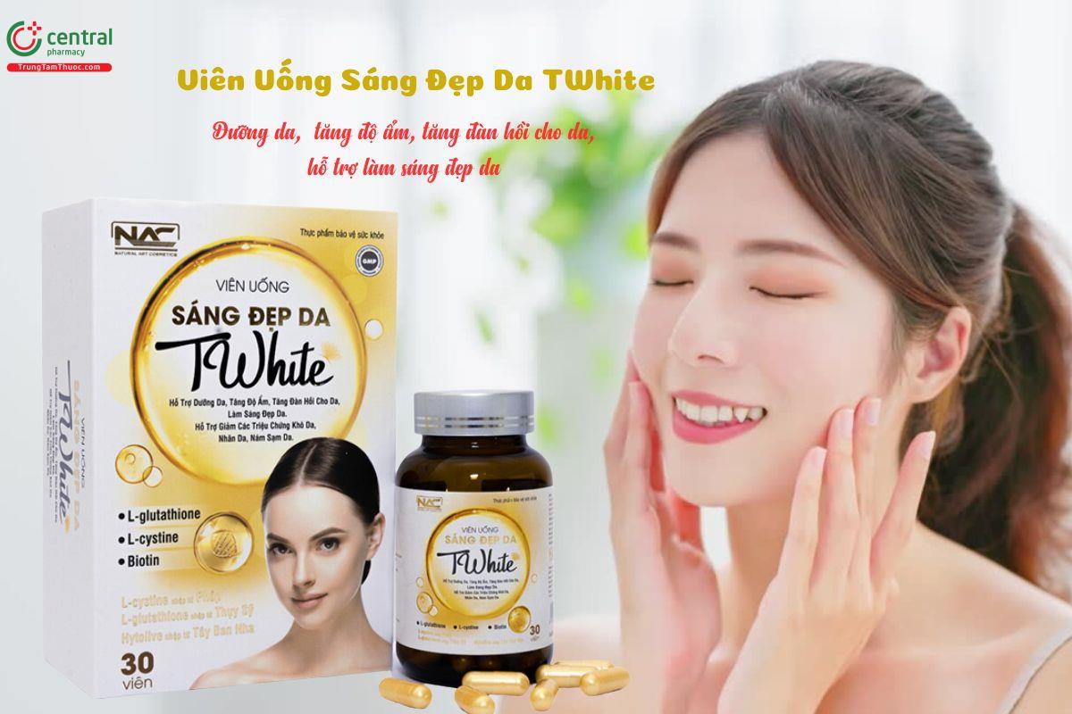 Viên uống sáng đẹp da TWhite - Dưỡng da sáng đẹp, giúp mờ nám