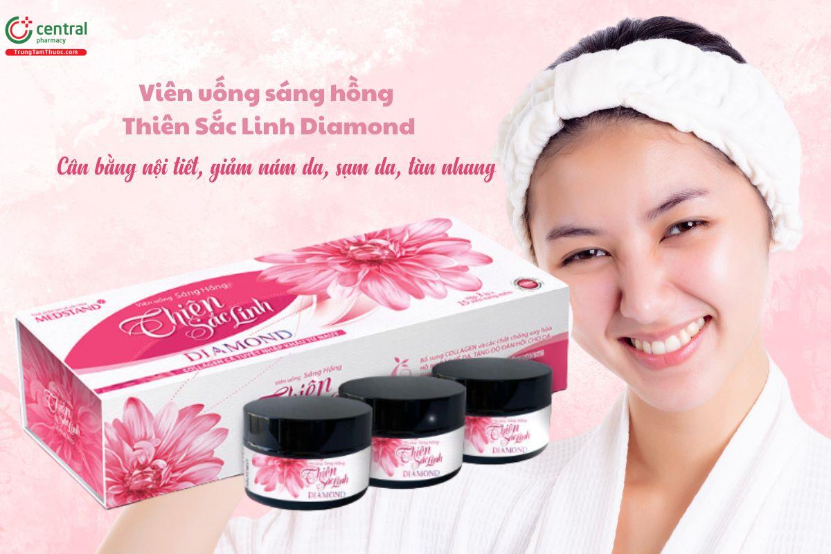 Viên uống sáng hồng Thiên Sắc Linh Diamond bổ sung nội tiết tố nữ