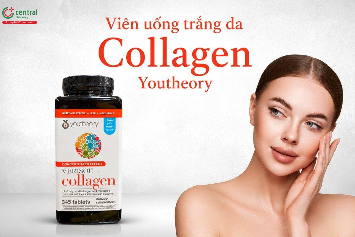Viên uống trắng da Collagen Mỹ - Collagen Youtheory