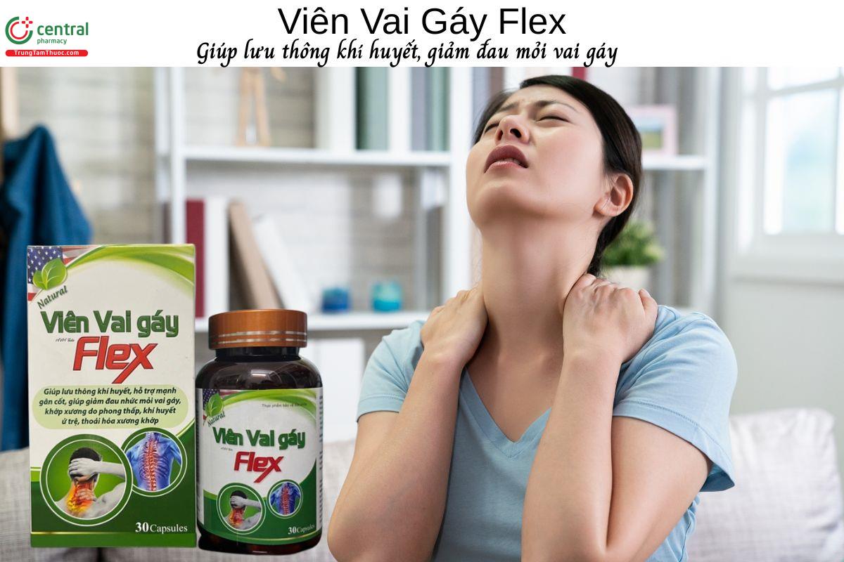 Viên Vai gáy Flex - hỗ trợ mạnh gân cốt, giảm đau mỏi vai gáy