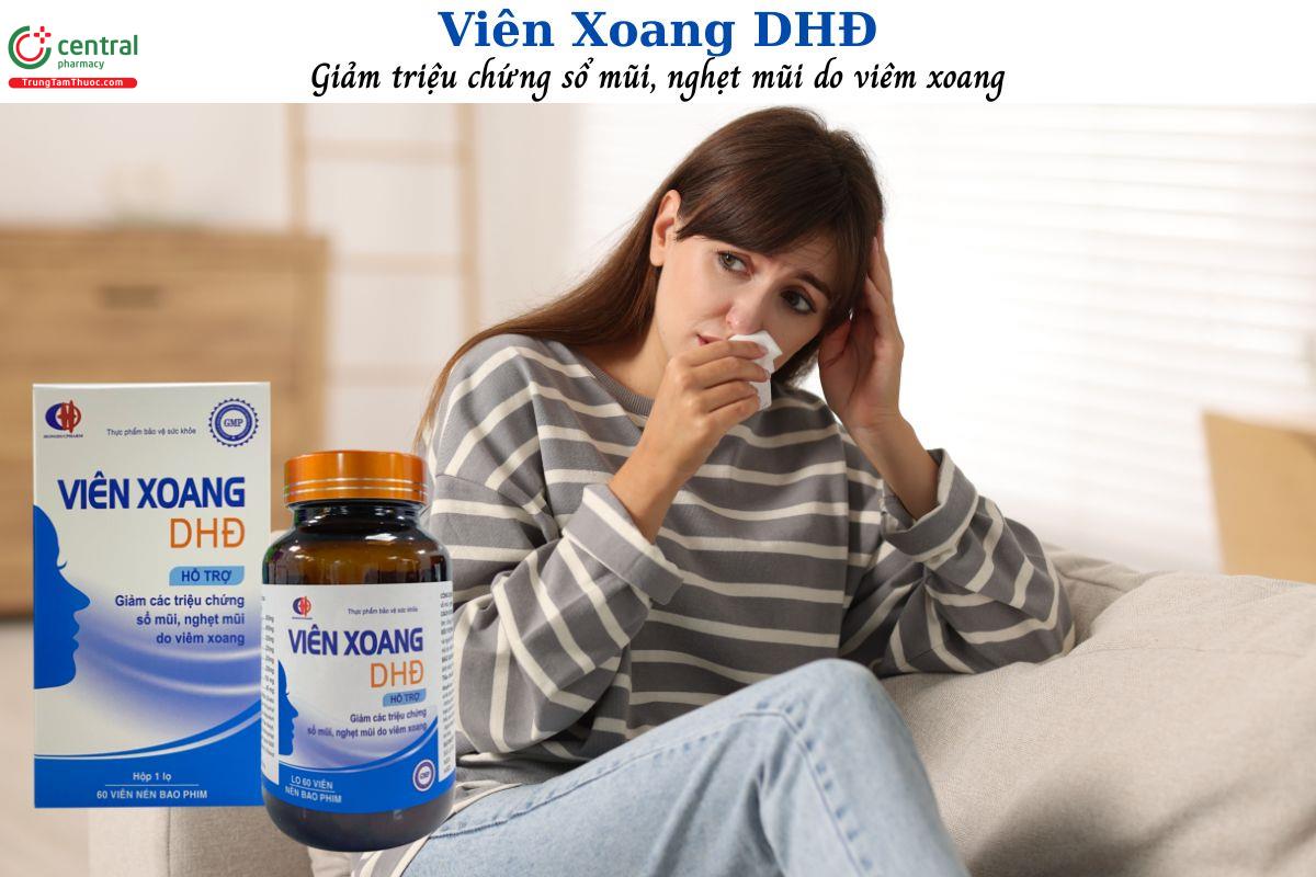 Viên xoang DHĐ - Giảm triệu chứng sổ mũi, nghẹt mũi do viêm xoang