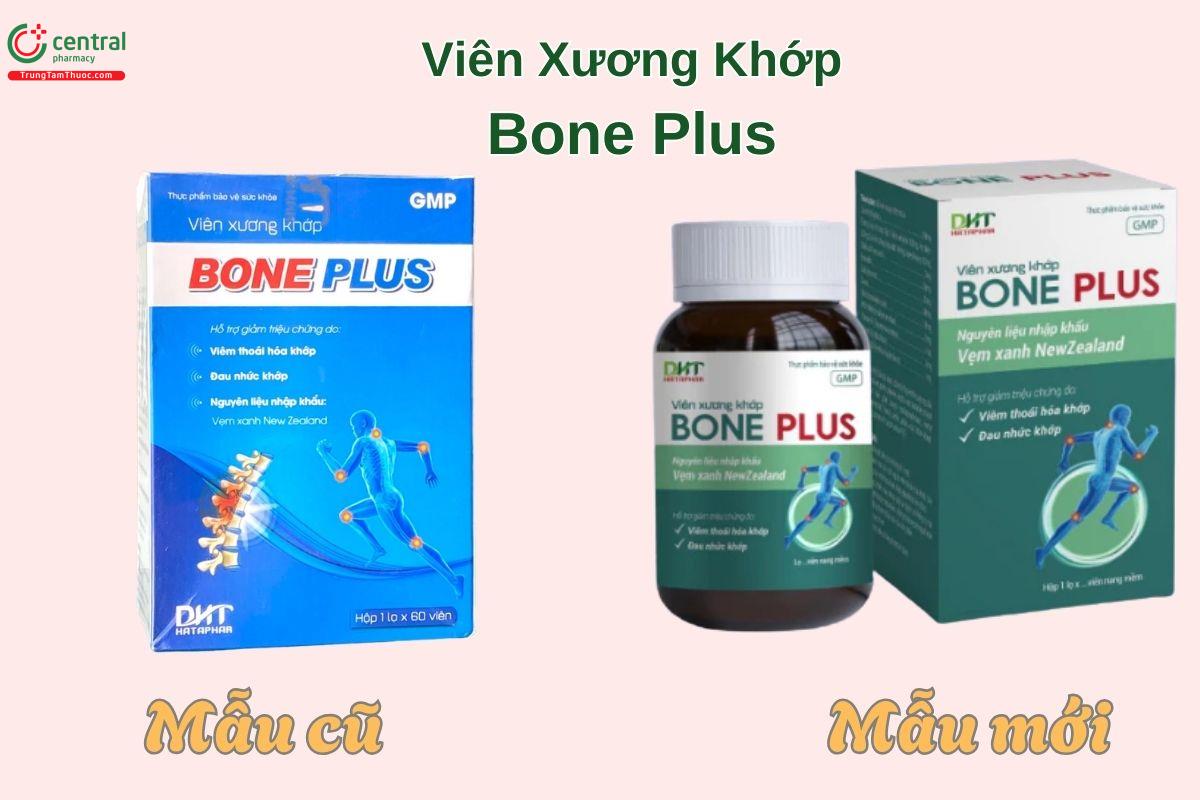 Mẫu mới - mẫu cũ sản phẩm Viên Xương Khớp Bone Plus 