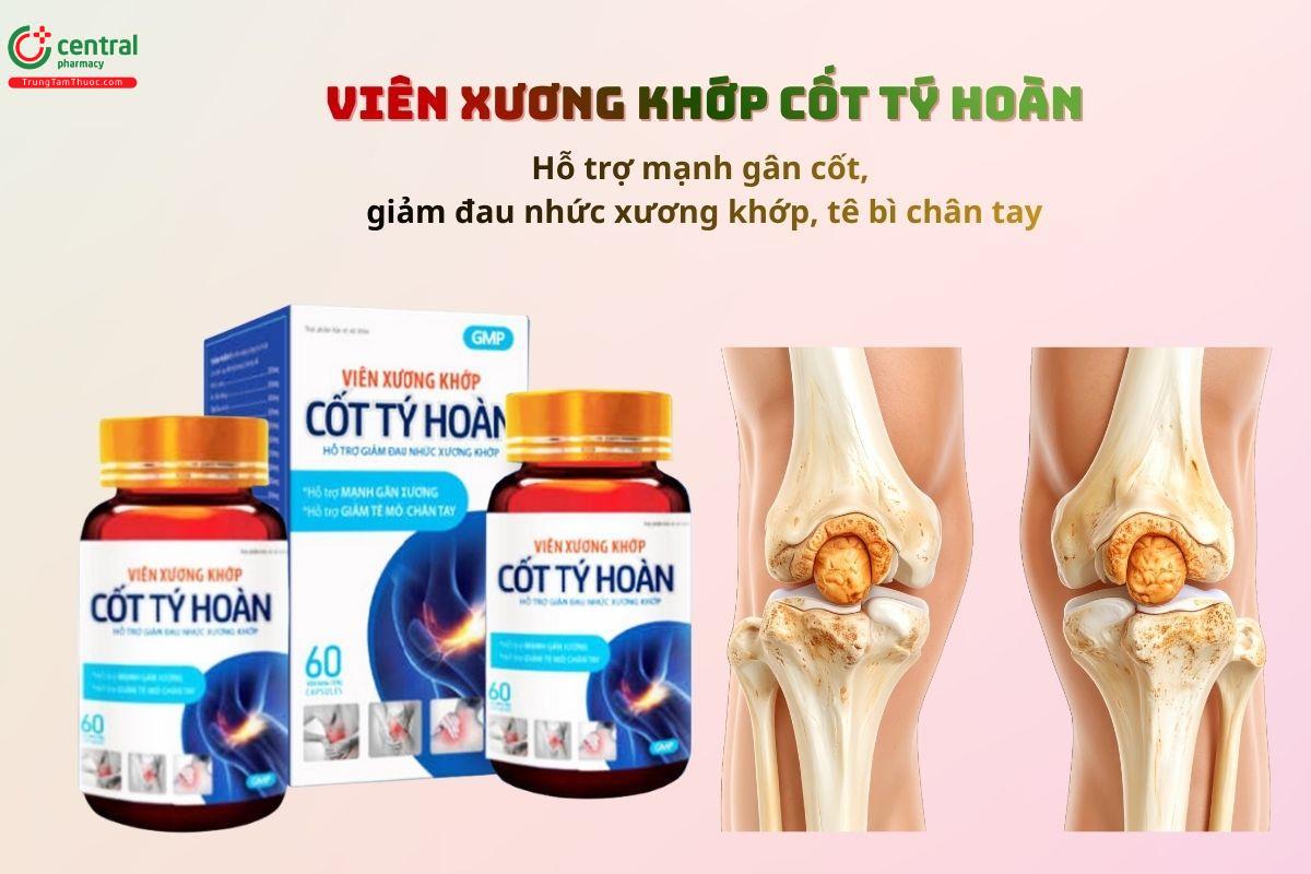 Viên Xương Khớp Cốt Tý Hoàn hỗ trợ giảm đau nhức xương khớp