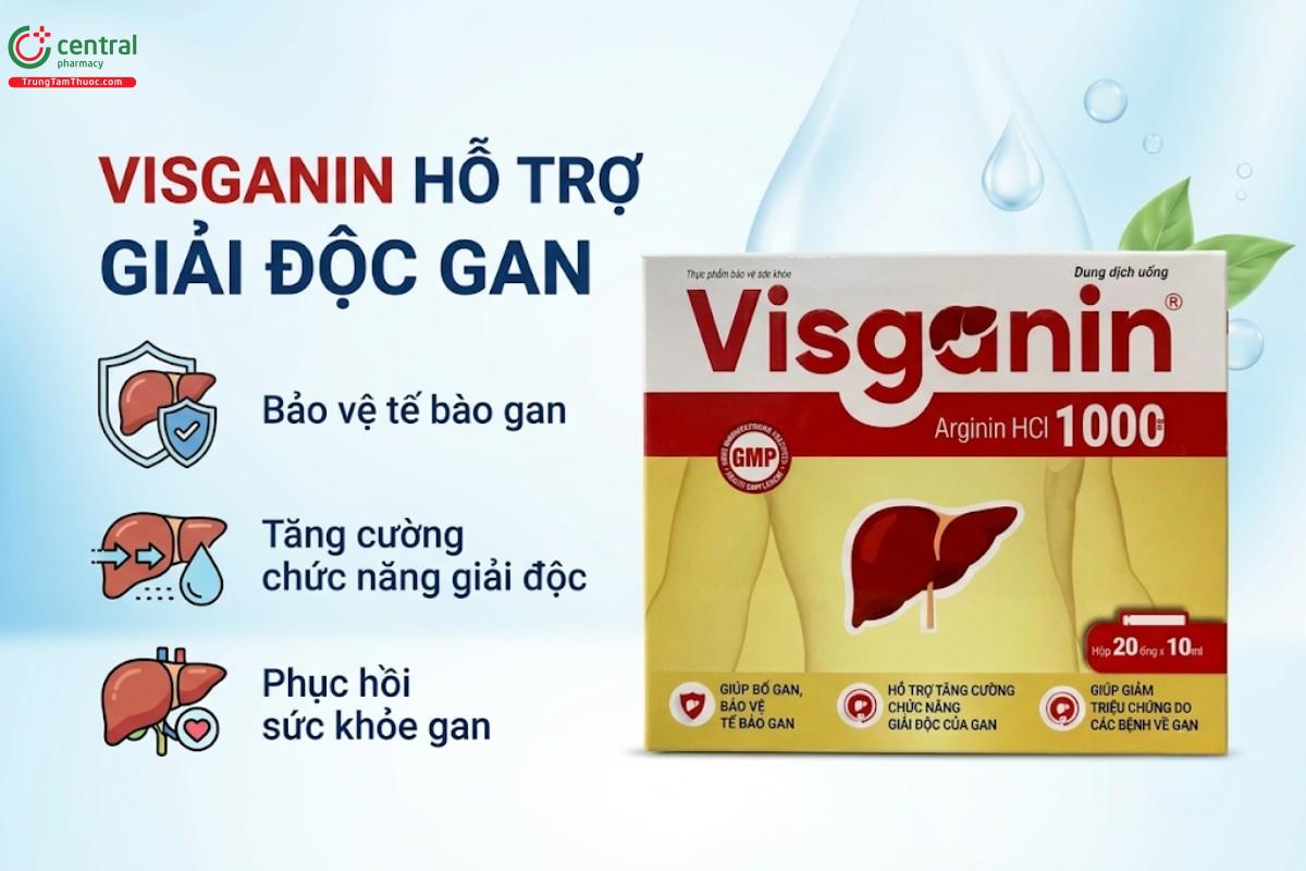 Visganin có tác dụng hỗ trợ thúc đẩy quá trình chuyển hóa, tăng khả năng thải độc của gan