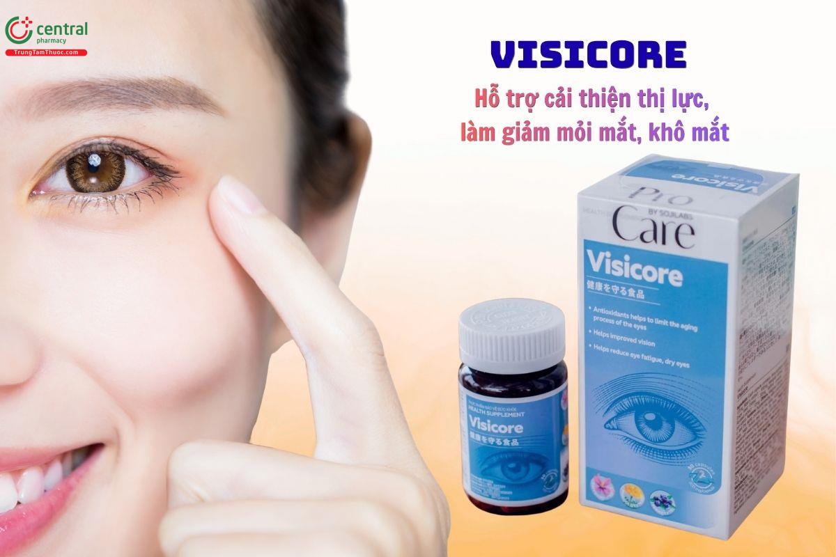 Visicore giúp cải thiện thị lực, làm giảm mỏi mắt, khô mắt