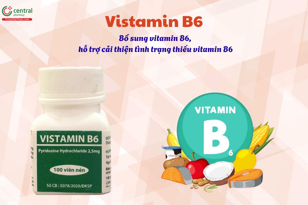 Vistamin B6 bổ sung vitamin B6, cải thiện thiếu vitamin B6