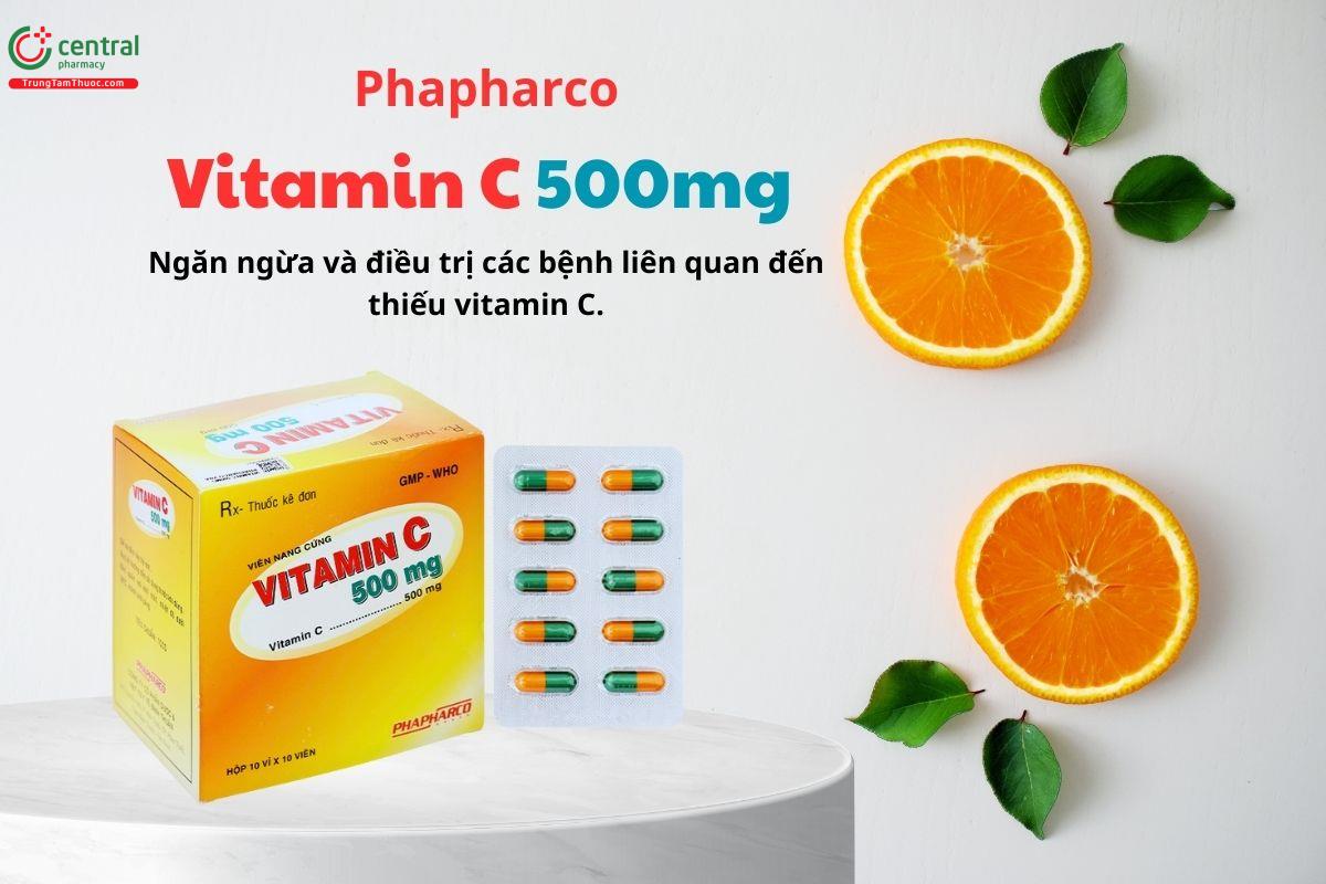 Vitamin C 500mg Phapharco - Ngăn ngừa và điều trị các bệnh liên quan đến thiếu vitamin C