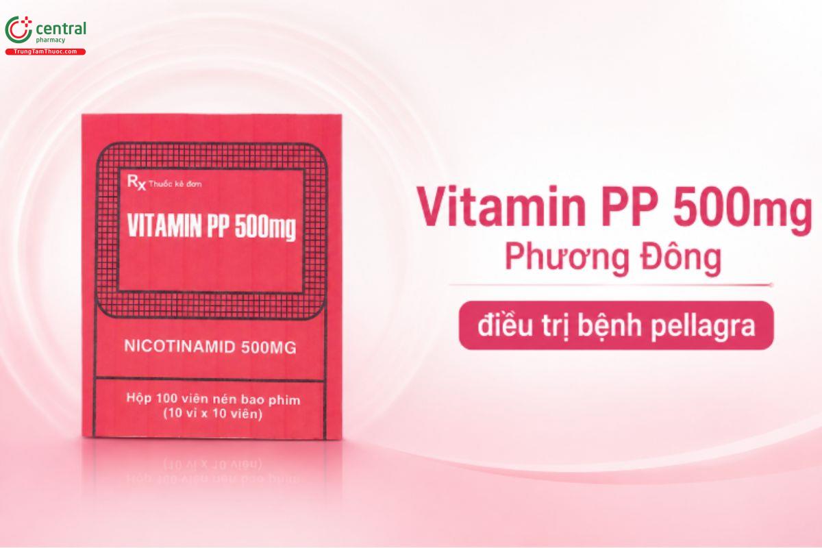 Thuốc Vitamin PP 500mg Phương Đông điều trị bệnh pellagra
