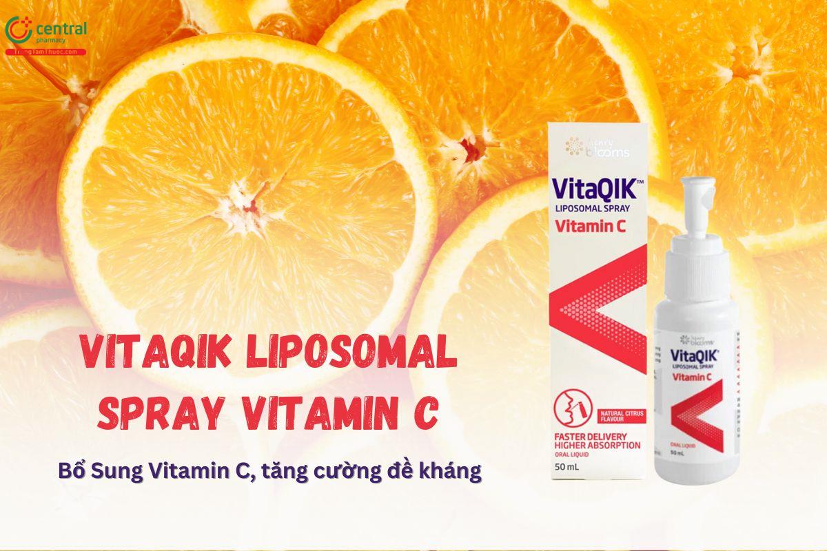 VitaQik Liposomal Spray Vitamin C bổ sung vitamin, tăng sức đề kháng