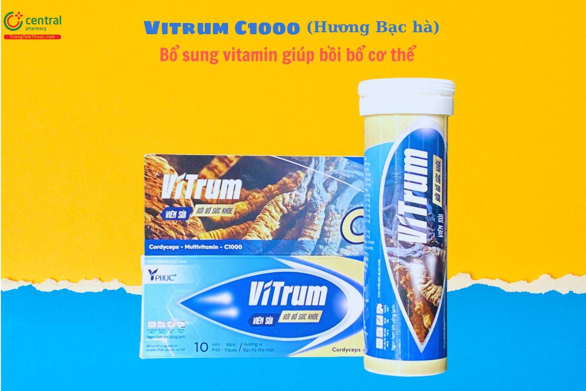 Viên sủi Vitrum C1000 (hương Bạc hà the mát) bồi bổ sức khỏe