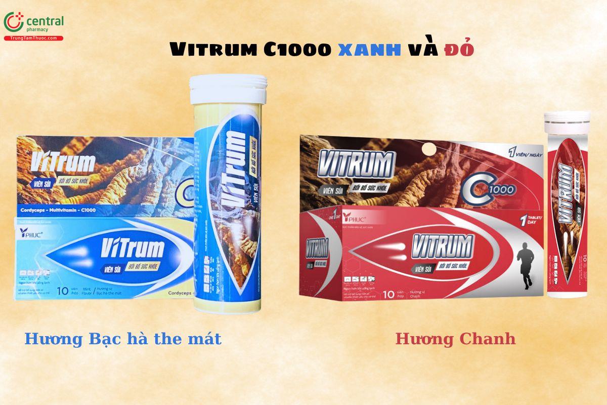 So sánh Vitrum C1000 xanh và đỏ