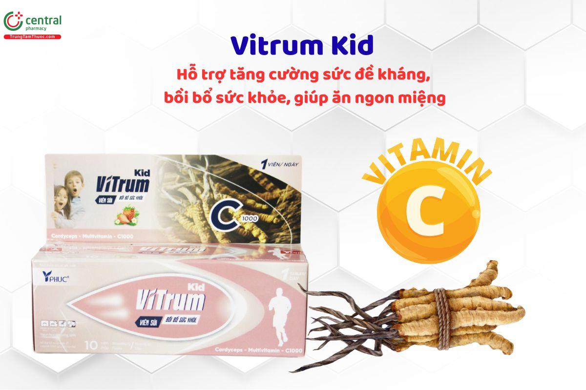 Vitrum Kid hỗ trợ tăng sức đề kháng, giúp ăn ngon miệng