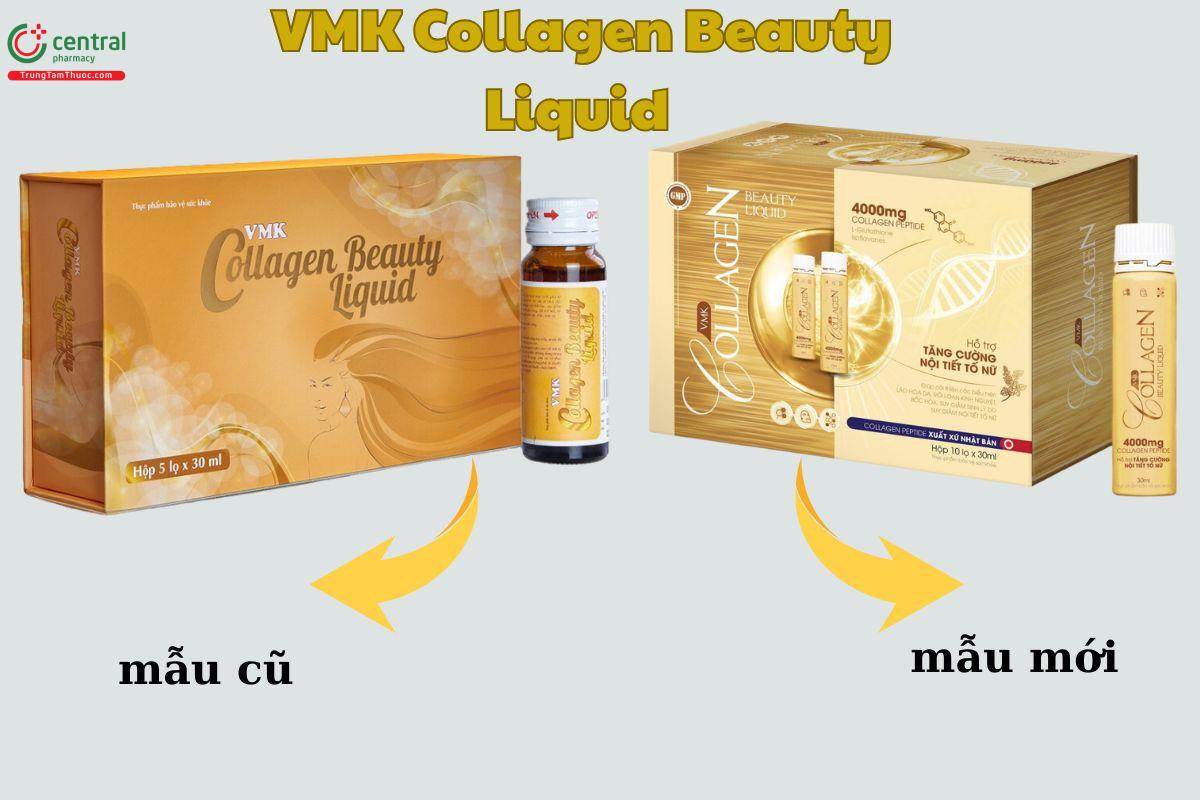 Mẫu cũ - mẫu mới của nước uống VMK Collagen Beauty Liquid 