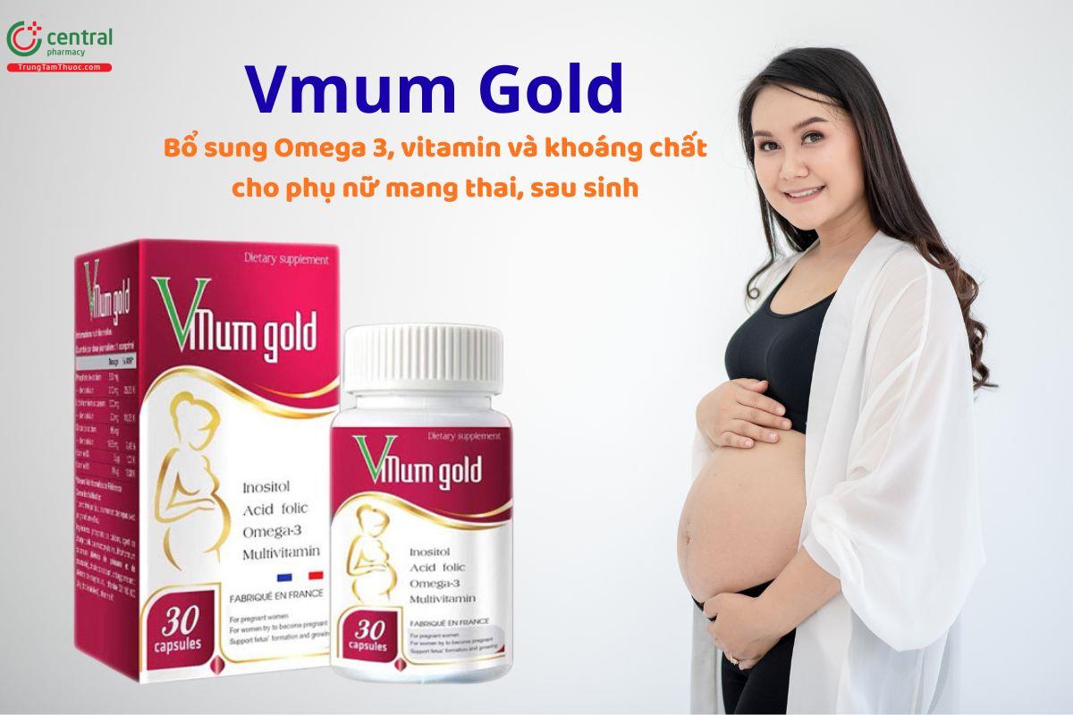 Vmum gold bổ sung vitamin, khoáng chất cho phụ nữ đang mang thai