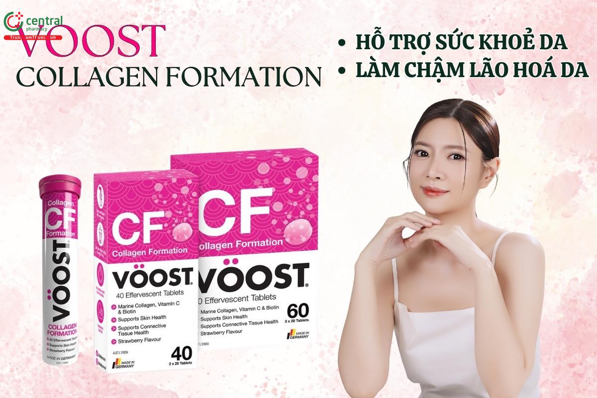 Voost Collagen Formation Strawberry - Viên sủi hỗ trợ đẹp da, ngăn ngừa lão hoá da