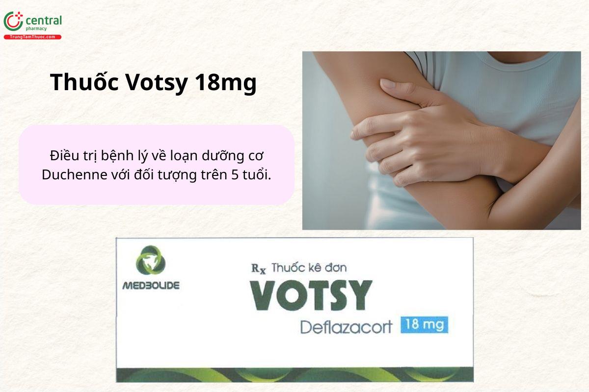 Chỉ định của thuốc Votsy 18mg