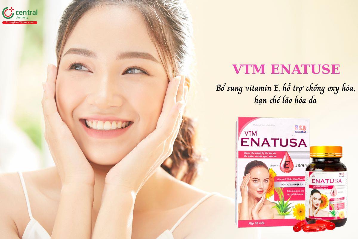 VTM Enatusa bổ sung vitamin E, hỗ trợ chống oxy hóa, làm đẹp da