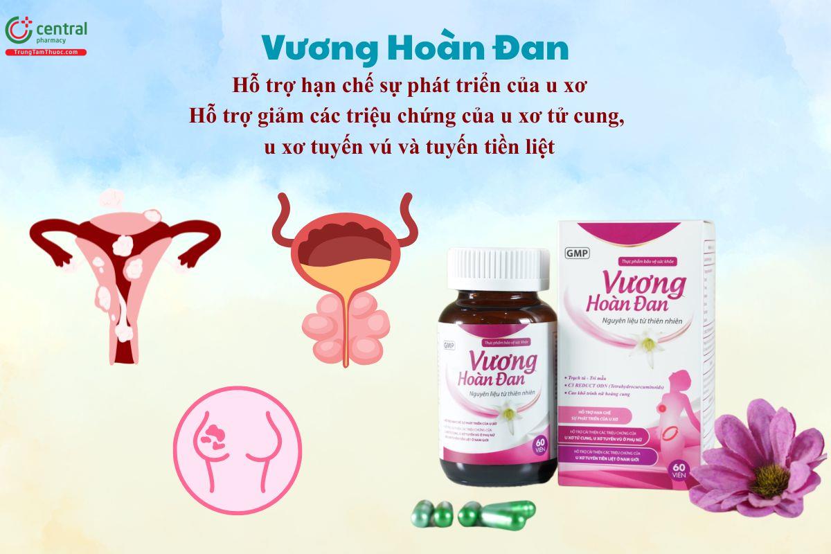 Vương Hoàn Đan - Hạn chế sự phát triển của u xơ tử cung, tuyến vú