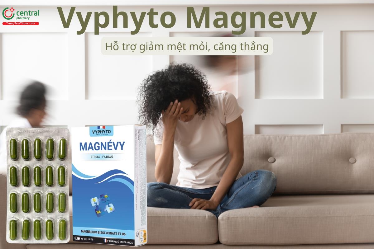 Vyphyto Magnevy bổ sung vi chất, hỗ trợ giảm mệt mỏi, căng thẳng