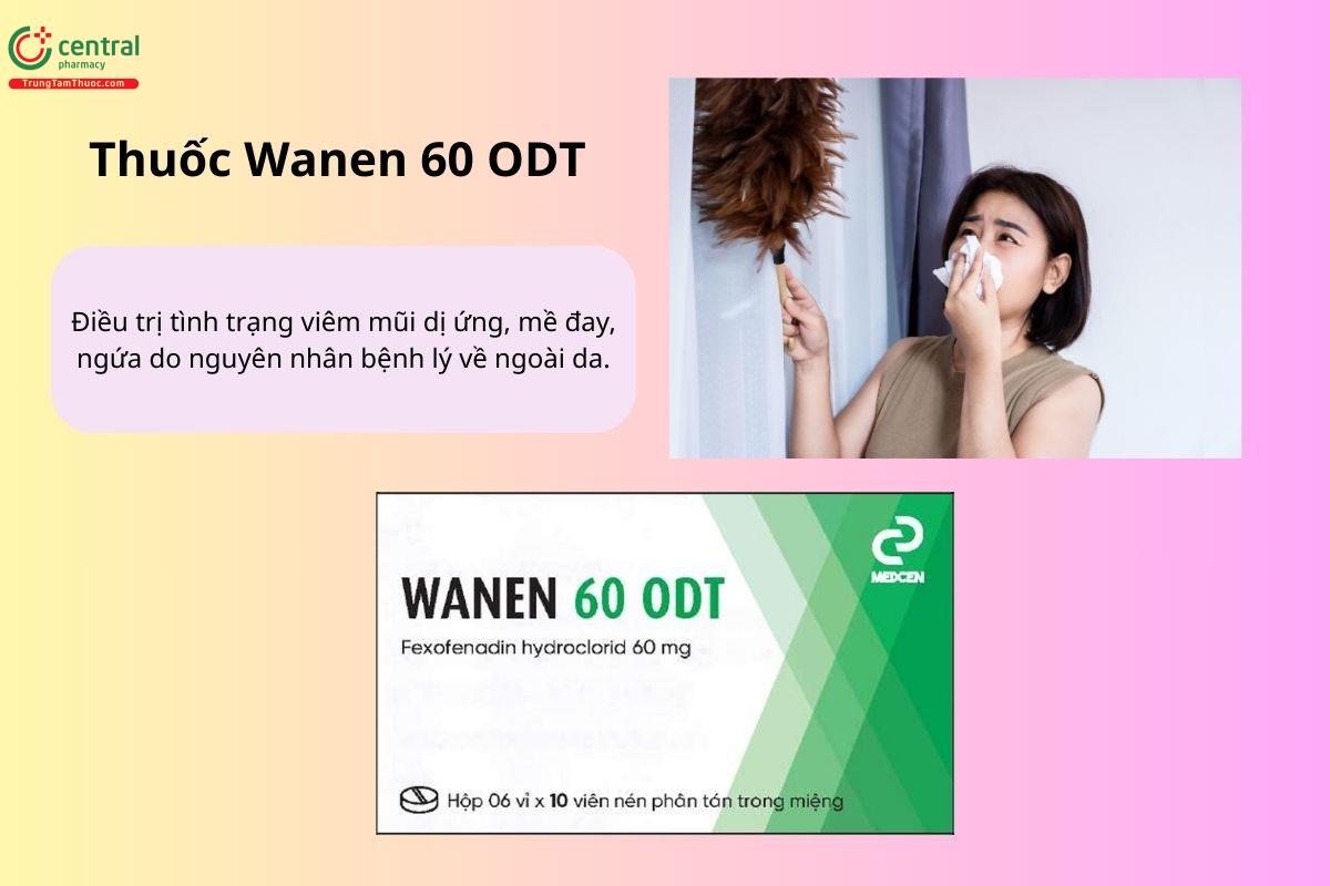 Chỉ định của thuốc Wanen 60 ODT