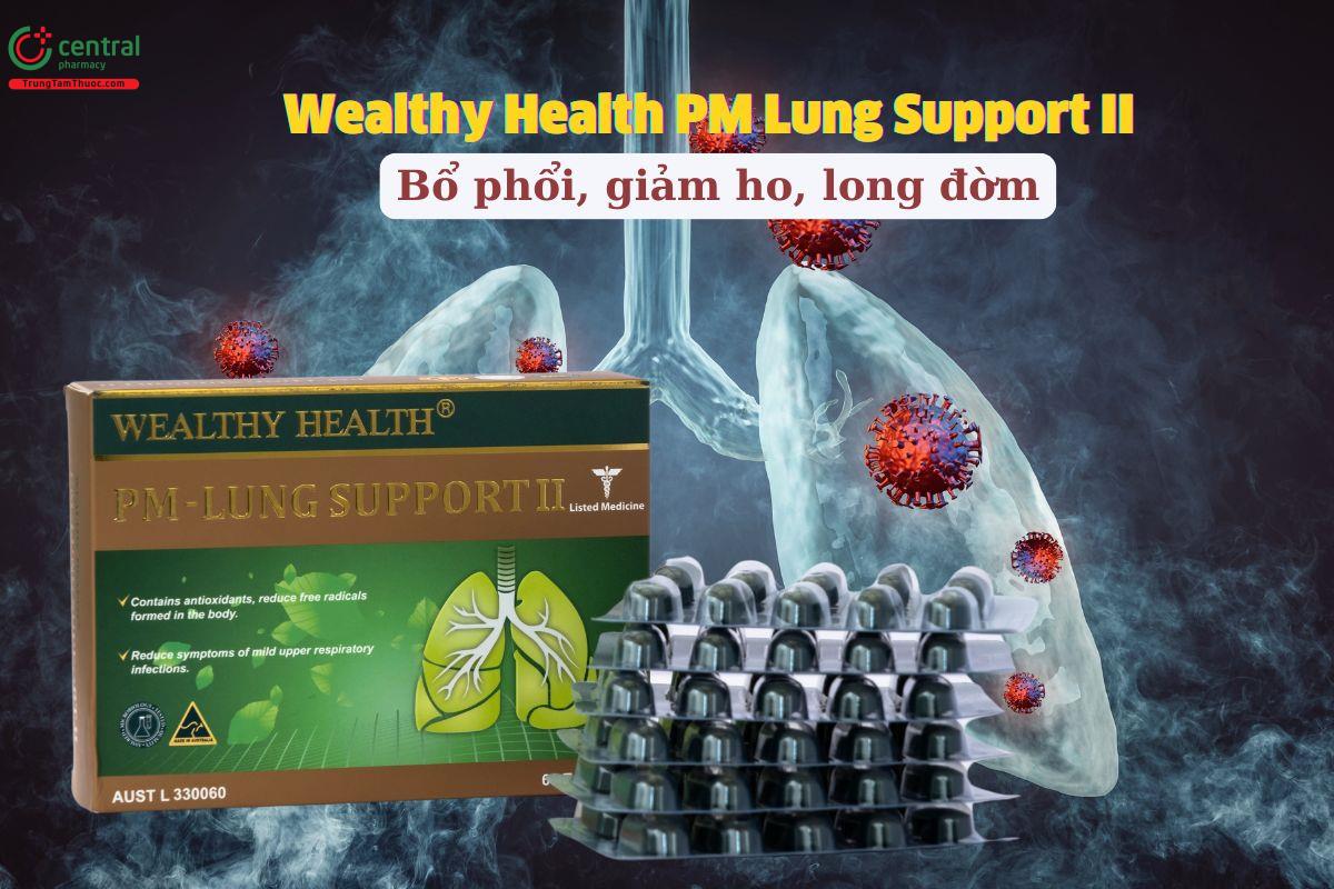 Wealthy Health PM Lung Support II - Bổ phổi, giảm ho, long đờm