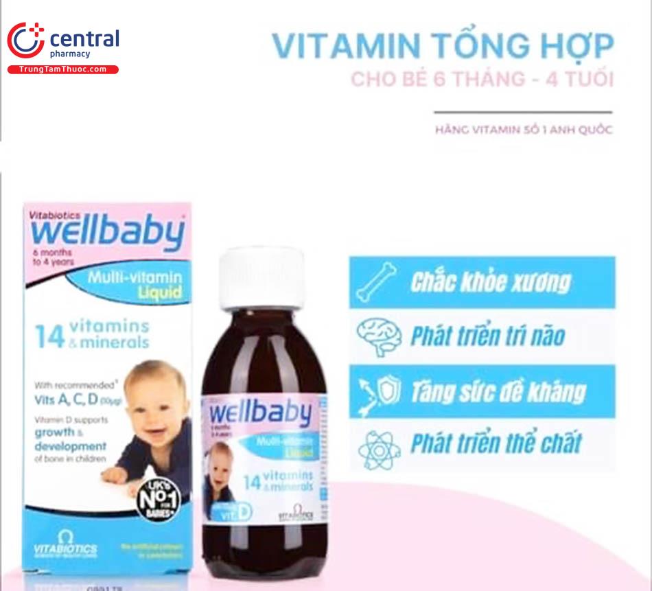 Hình 2: Wellbaby Multi-Vitamin Liquid tăng cường đề kháng của bé