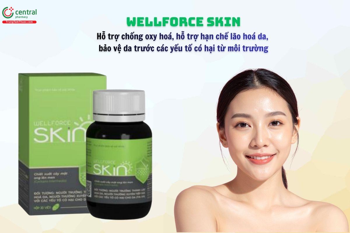 Wellforce Skin giúp làm đẹp da, chống oxy hóa, hạn chế lão hóa da