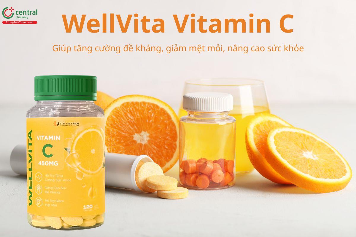 WellVita Vitamin C giúp tăng cường đề kháng, giảm mệt mỏi 