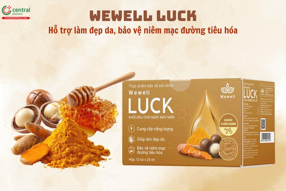 Wewell Luck giúp làm đẹp da, bảo vệ niêm mạc đường tiêu hóa