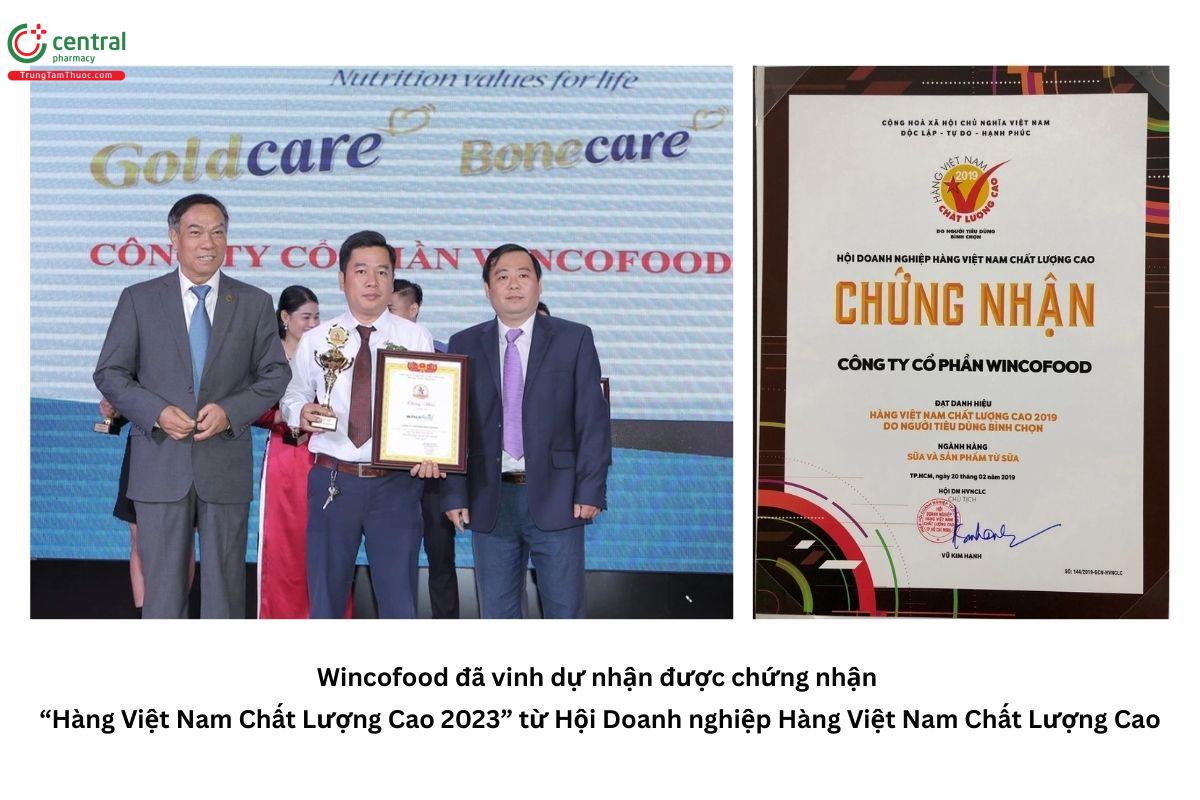 Wincofood vinh dụ nhận giải thưởng hàng Việt Nam chất lượng cao