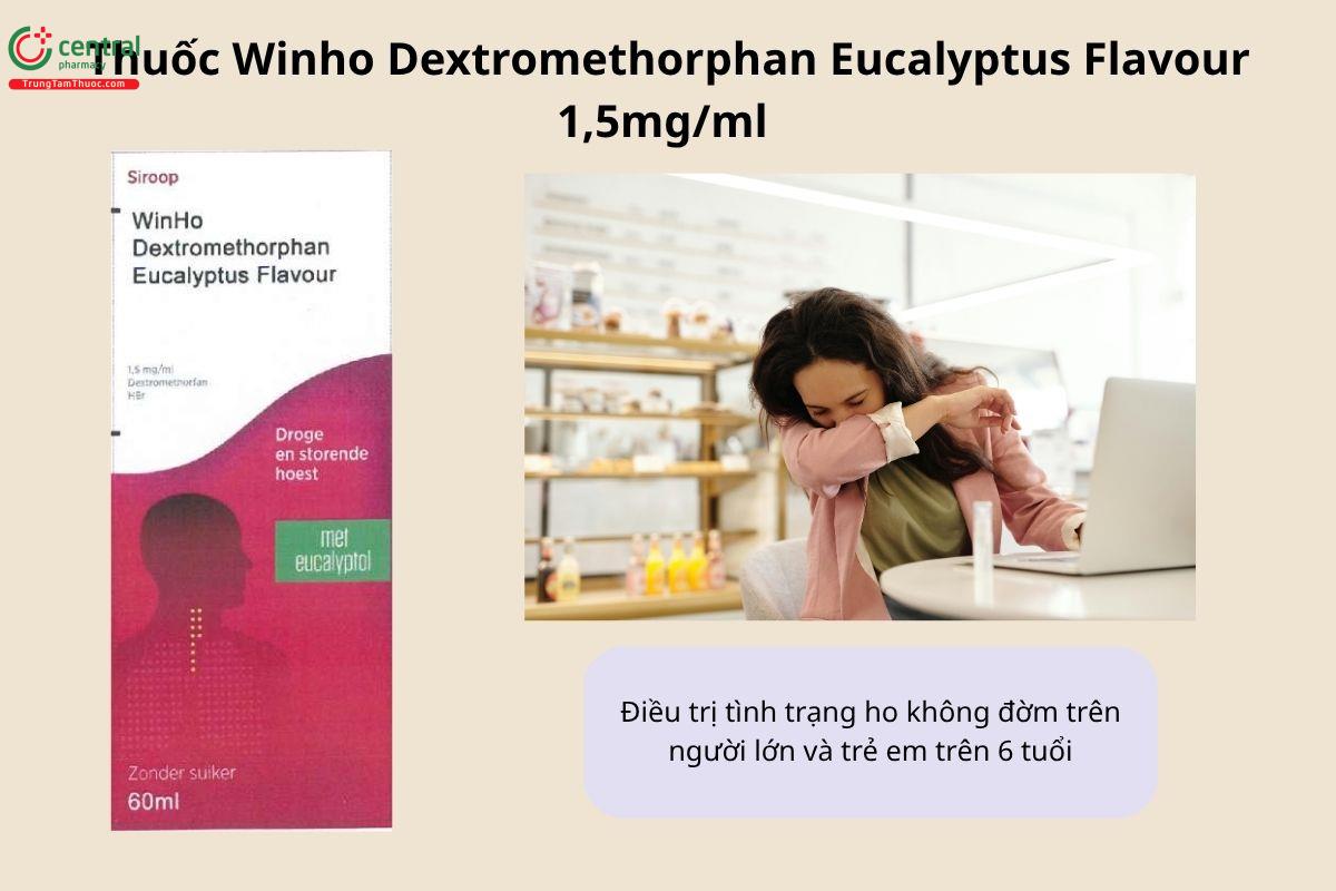 Chỉ định của thuốc Winho Dextromethorphan Eucalyptus Flavour 1,5mg/ml
