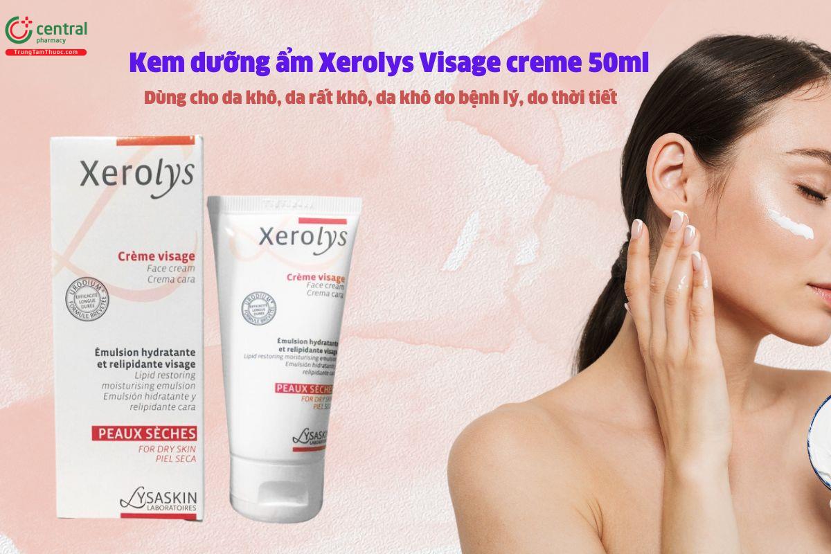 Kem bôi da Xerolys Crème Visage - Dưỡng ẩm cho da khô, da rất khô