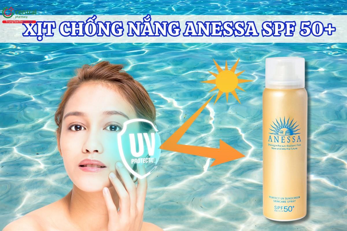 Xịt chống nắng Anessa Perfect UV Sunscreen Skincare Spray SPF50+ 60g