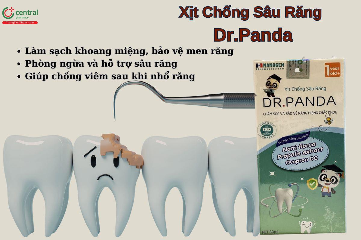 Xịt Chống Sâu Răng Dr.Panda giúp hỗ trợ và phòng ngừa sâu răng cho trẻ từ 12 tuổi trở lên