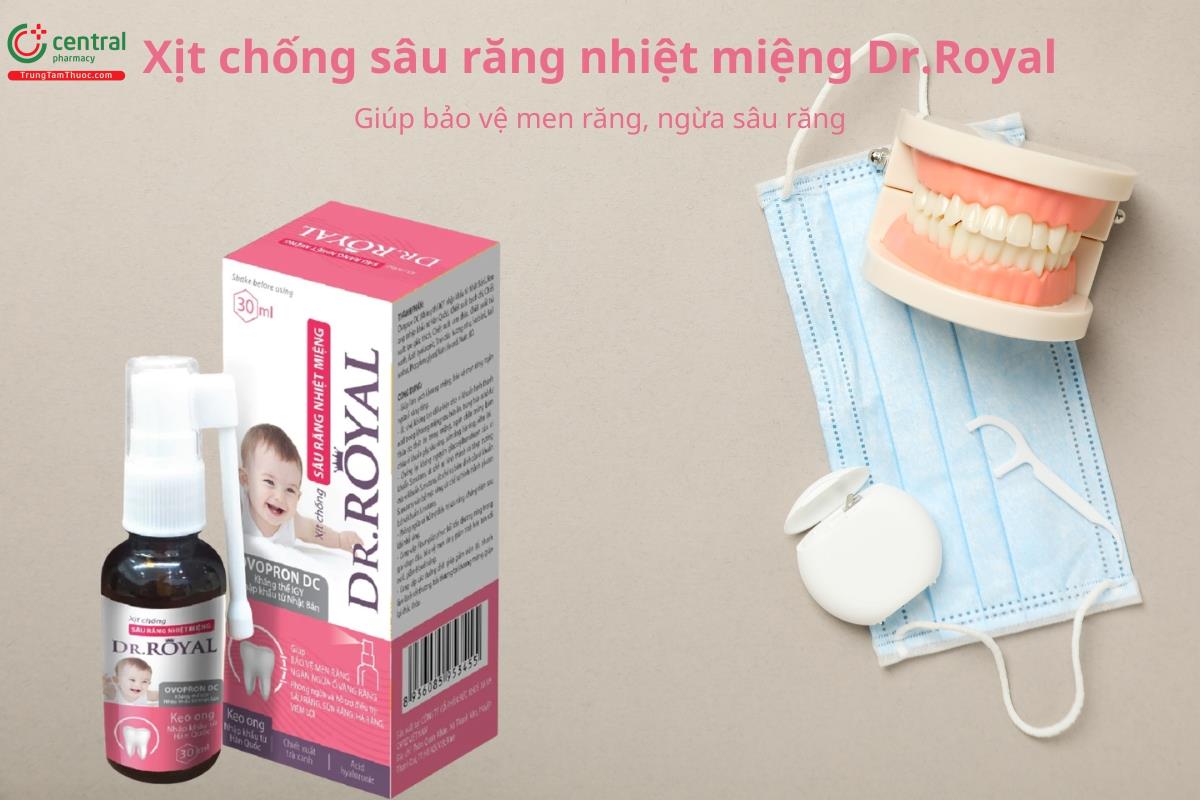 Xịt chống sâu răng nhiệt miệng Dr.Royal hỗ trợ bảo vệ men răng, ngừa sâu răng