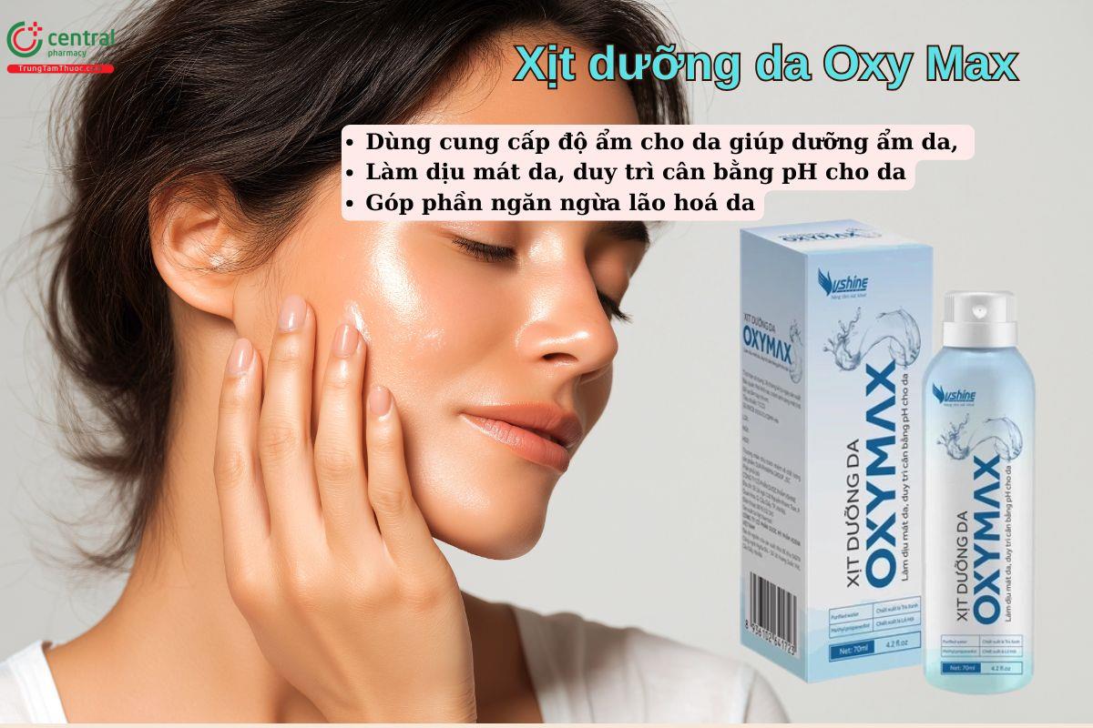 Xịt dưỡng da Oxy Max giúp cấp ẩm cho da