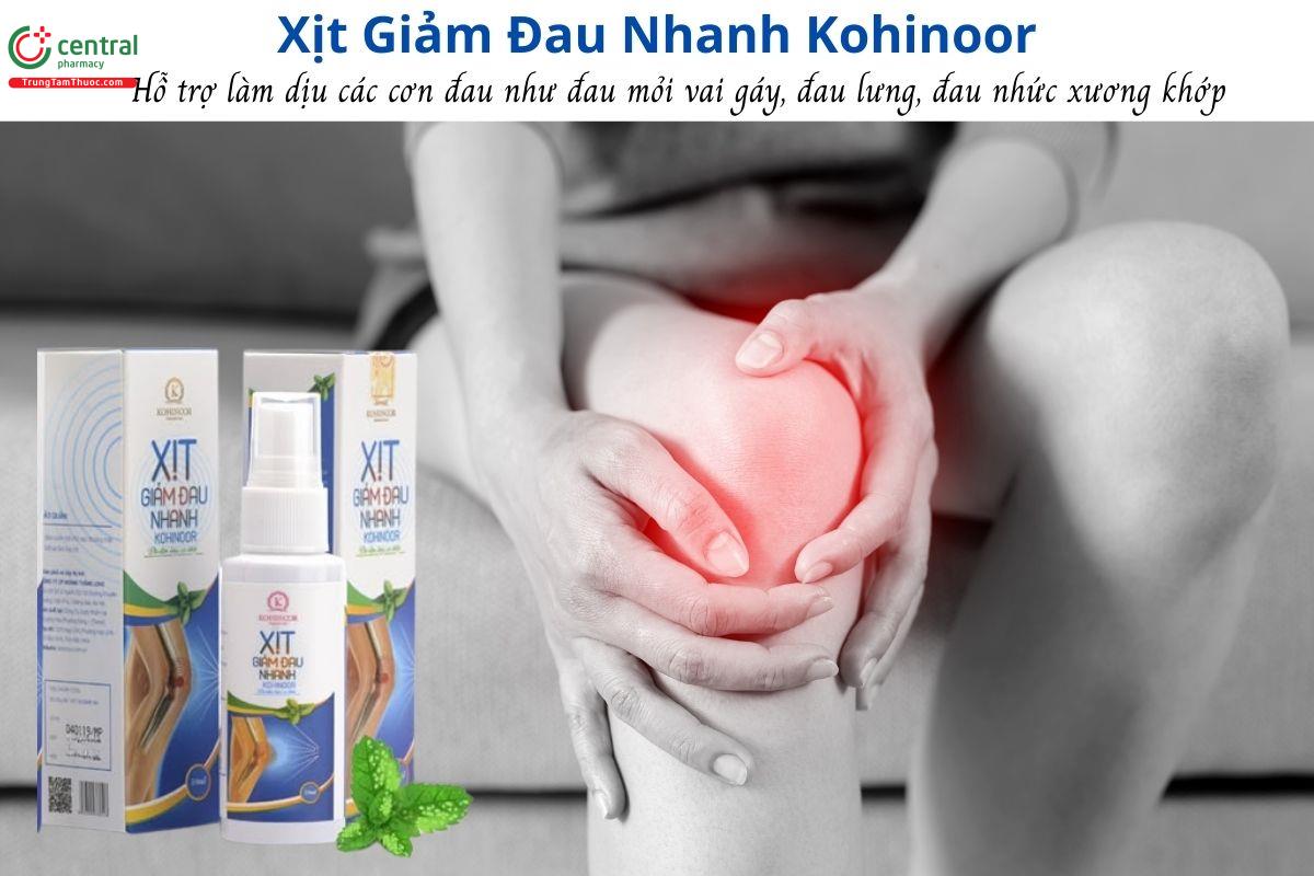 Xịt Giảm Đau Nhanh Kohinoor - Giảm đau nhức xương khớp, bong gân, đau cơ