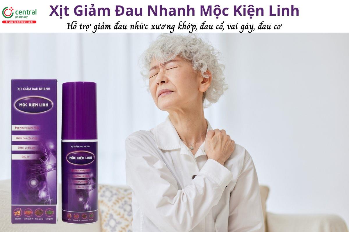 Xịt Giảm Đau Nhanh Mộc Kiện Linh - Giảm đau nhức xương khớp, đau cơ