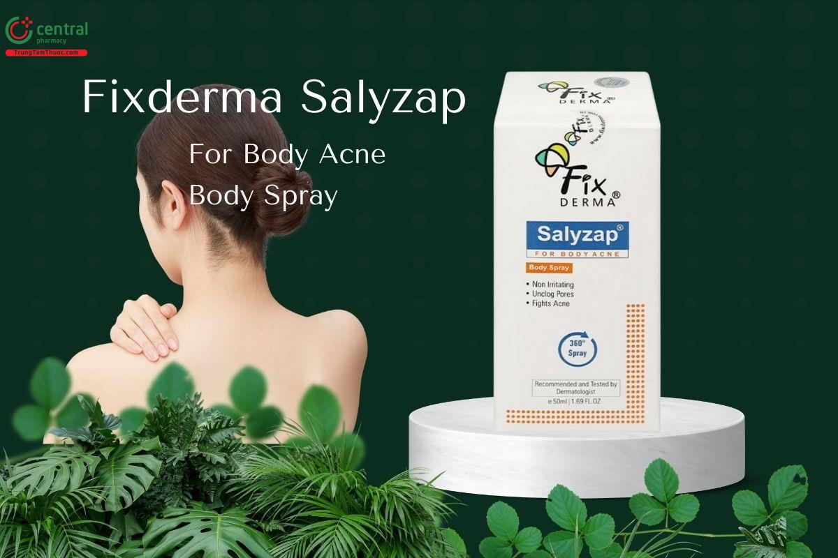 Dung dịch xịt Fixderma Salyzap For Body Acne Body Spray giúp giảm mụn cho da